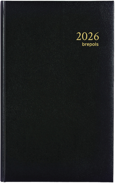 Agenda 2026 Brepols Brefix Lima 1 jour/1 page noir
