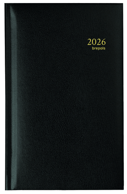 Agenda 2026 Brepols Omniplan Lima 7 jours/2 pages noir