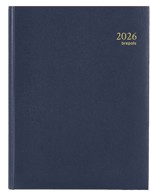Agenda 2026 Brepols Timing Lima 7 jours/2 pages bleu