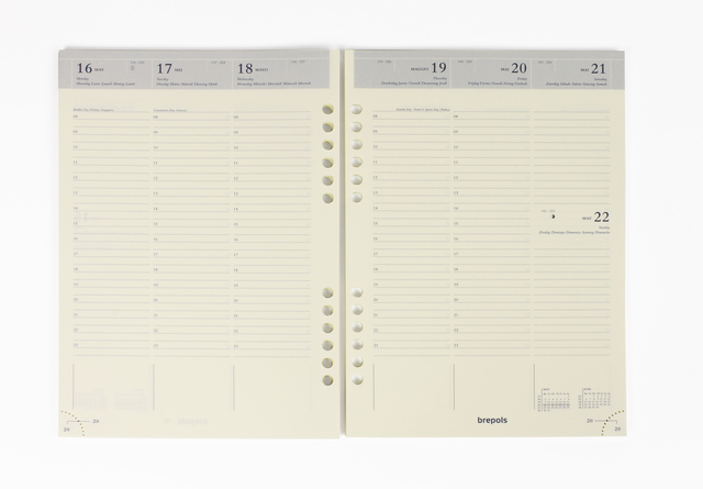Recharge agenda 2025 Brepols Brefax 7 7 jours/2 pages
