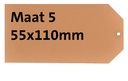Label karton nr 5 200gr 55x110mm chamois 1000 stuks