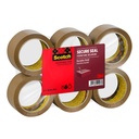 Ruban d'emballage Scotch Secure Seal 50mmx66m brun 6 rouleaux