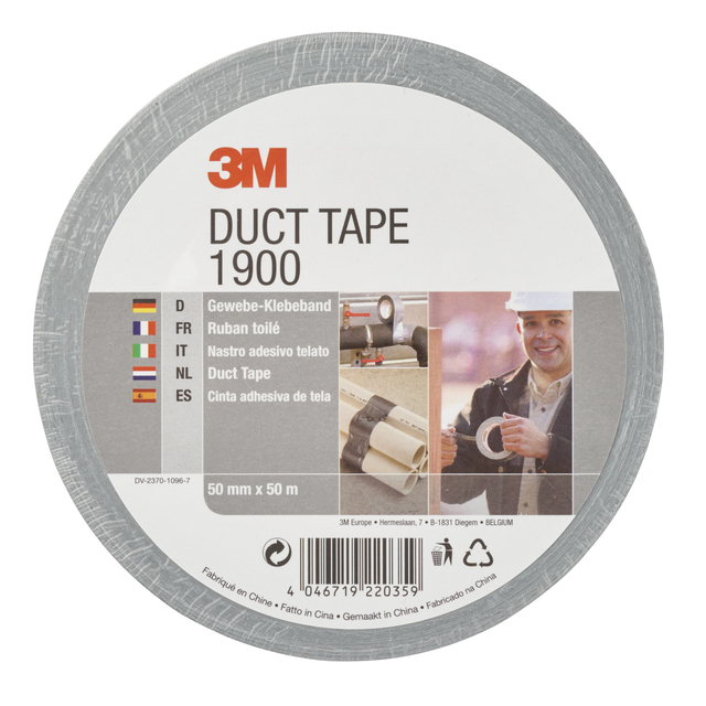Ruban adhésif 3M 1900 Duct Tape 50mx50mm argent