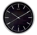Horloge murale MAULfly RC Ø305x45mm aluminium/noir avec pile