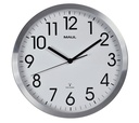 Horloge murale MAULmove RC Ø305x45mm aluminium/blanc avec pile