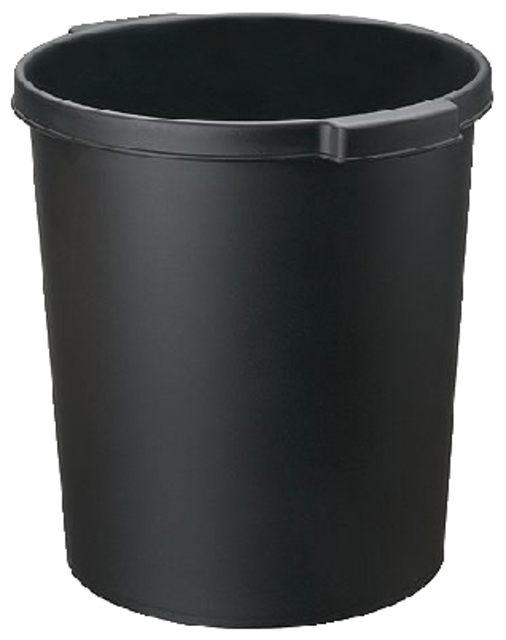 Corbeille à papier Djois Re-Solution 15L avec rebord pour prise noir