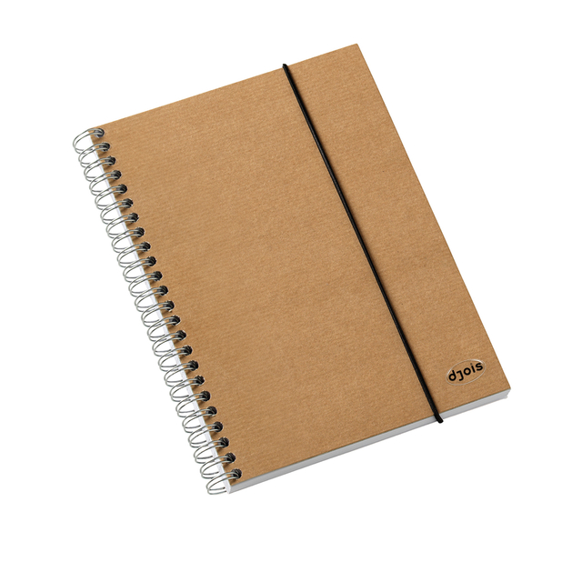 Carnet de notes Djois Kraft Line A5 spirale 140 pages ligné