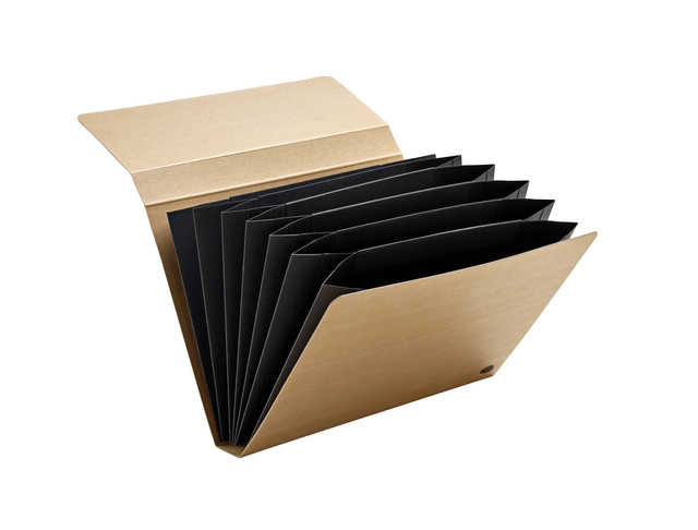 Trieur Kraft Line A4 7 compartiments brun