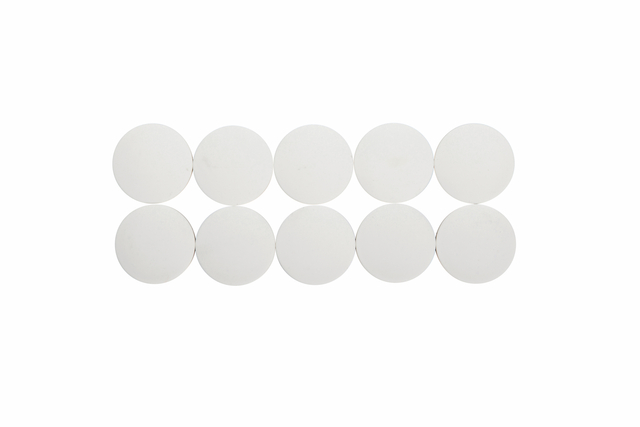 Aimant MAUL Solid 38x15,5mm 2,5kg blanc 10 pièces