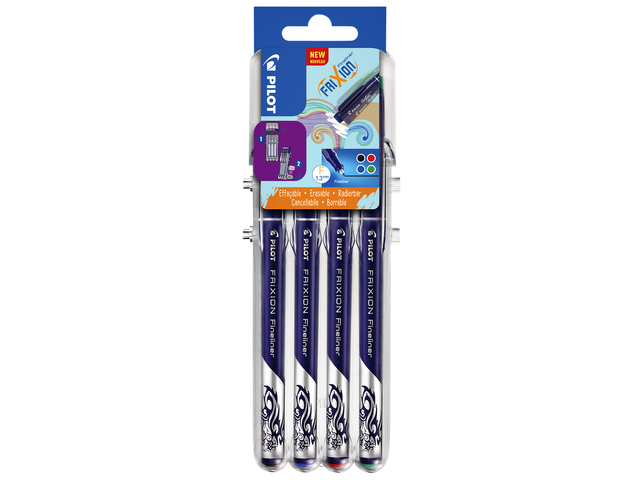 Fineler PILOT FriXion Fin assorti 4 pièces