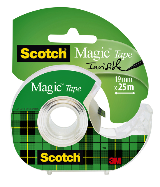 Ruban adhésif Scotch Magic 810 19mmx25m invisible + dérouleur