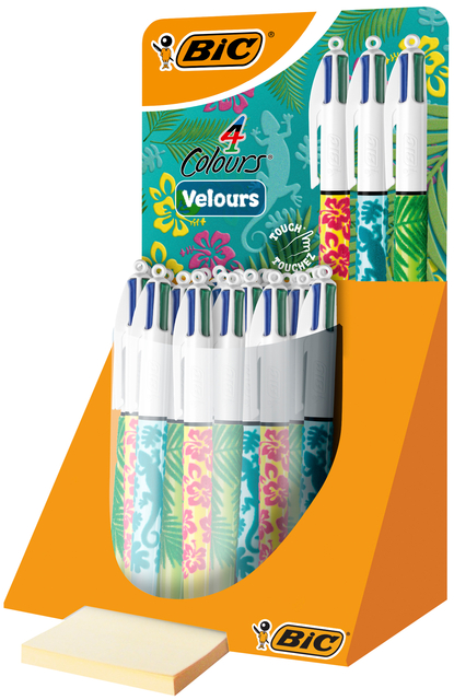 Stylo bille Bic 4 couleurs Velours assorti
