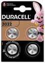 Pile bouton Duracell 4x CR2032 lithiun Ø20mm 3V-180mAh