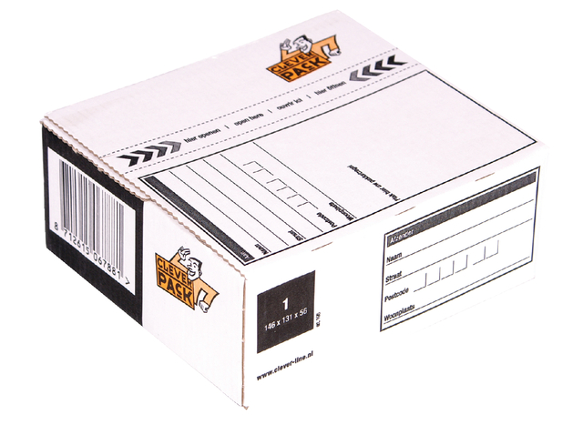 Boîte postale 1 CleverPack 146x131x56mm blanc 25 pièces