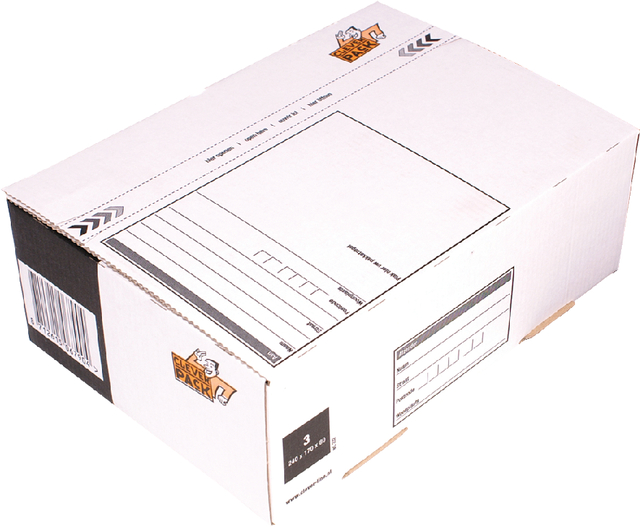 Boîte postale 3 CleverPack 240x170x80mm blanc 25 pièces