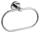 Porte-serviettes anneau tesa® Smooz métal chromé brillant autocollant