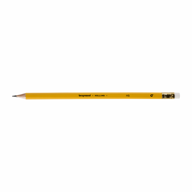 Crayon graphite Bruynzeel Burotek HB avec embout gomme