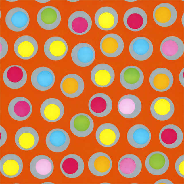 Apparaatrol brightsummer bolletjes oranje 200mx50cm