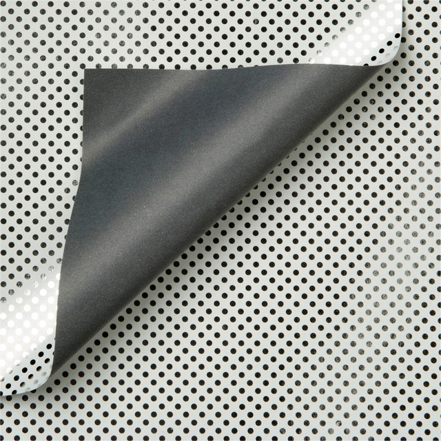 Apparaatrol zilver met stippen 100mx30cm