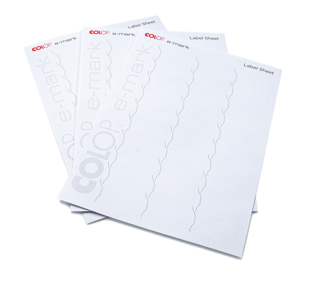 Label Colop E-mark 48x18mm 300 stuks wit