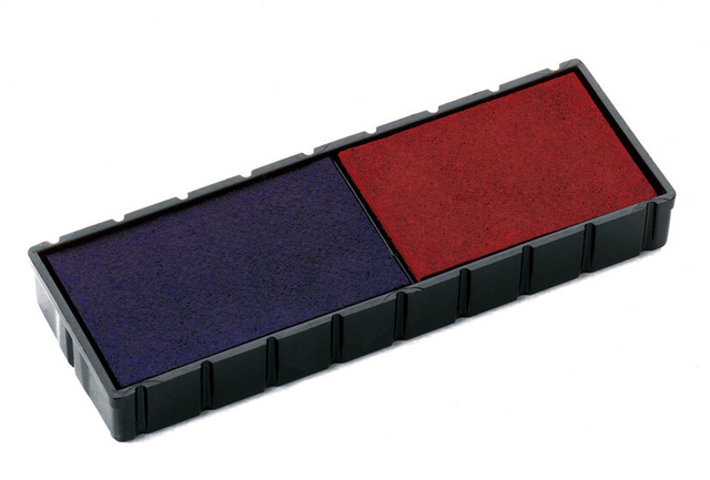 Tampon-encreur Colop E/12 bleu et rouge
