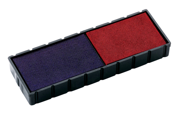 Tampon-encreur Colop E/12 bleu et rouge