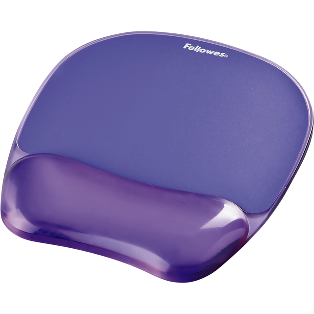 Tapis souris avec repose-poignet Fellowes Crystals gel transparent violet