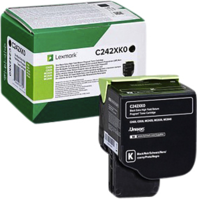 Cartouche toner Lexmark C242XK0 noir