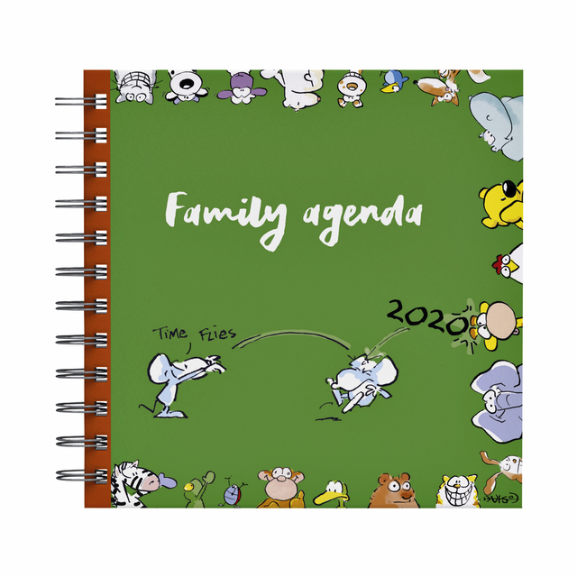 Agenda 2020 Vis vierkant familie agenda 17x17cm
