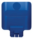 Panneau de communication Rubbermaid pour station de recyclage Slim Jim bleu