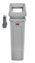 Afvalbak Rubbermaid Slim Jim Recyclestation starterset 87 liter grijs