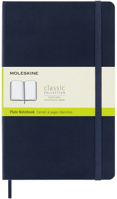 Carnet de notes Moleskine L 130x210mm uni rigide bleu saphir