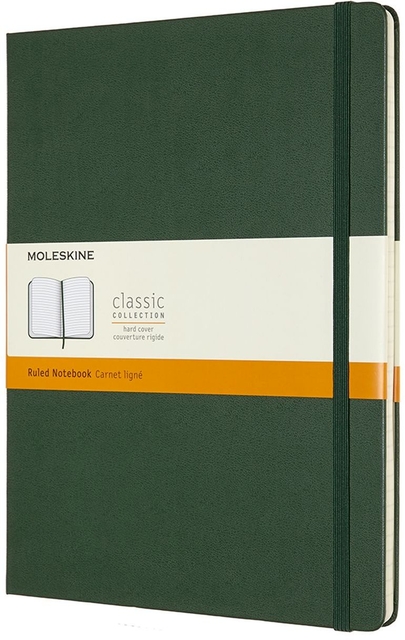 Carnet de notes Moleskine XL 190x250mm ligné vert myrte