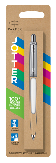 Stylo bille Parker Jotter Original White CT Medium