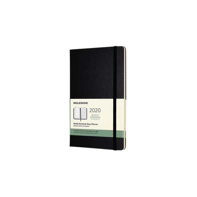 Agenda 2020 Moleskine 12mnd wkly large hard black