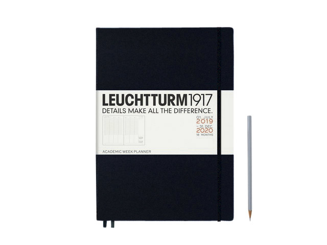 Agenda 2020 Leuchtturm black 18mnd A5