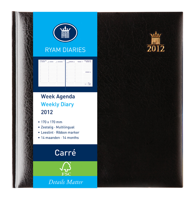 Agenda 2020 Ryam Carré Classic blauw
