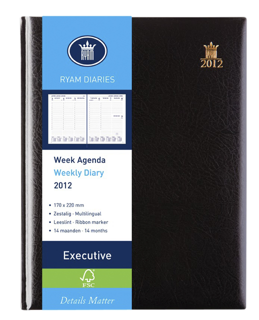Agenda 2020 Ryam Executive zwart