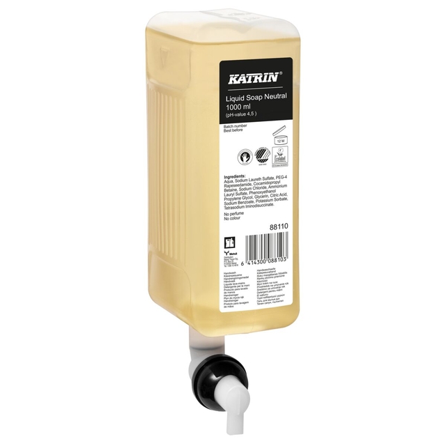 Savon mains Katrin Neutral 88110 liquide 1000ml