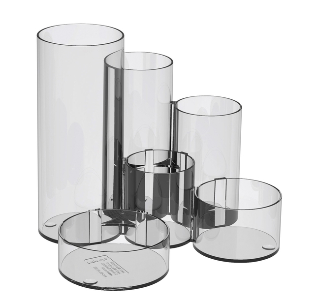 Pennenkoker MAUL Tubo helder transparant 6-vaks Ø15x12,5cm