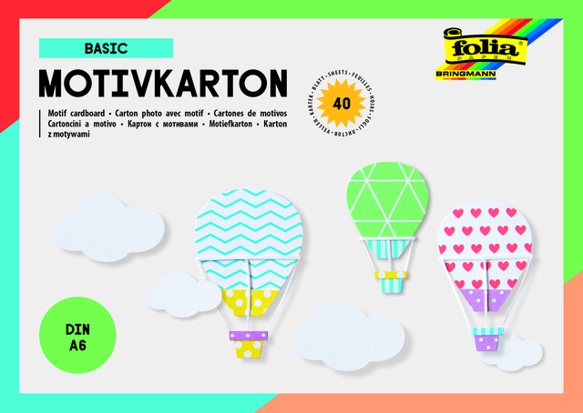 Carton photo Folia 2 faces A6 40 feuilles 20 designs