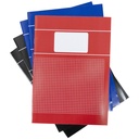 Cahier SOHO Basic A4 carreau 5x5mm 80 pages 60g assorti 5 pièces