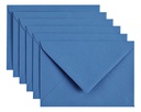 Enveloppe Papicolor C6 114x162mm bleu roi paquet 6 pièces