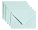 Enveloppe Papicolor C6 114x162mm vert bleuté paquet 6 pièces