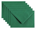 Enveloppe Papicolor C6 114x162mm vert sapin paquet 6 pièces