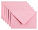 Enveloppe Papicolor C6 114x162mm rose bébé paquet 6 pièces