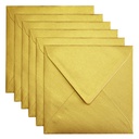 Envelop Papicolor 140x140mm metallic goud pak à 6 stuks