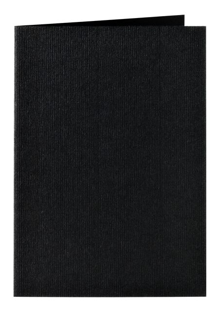 Carte de correspondance Papicolor double 105x148mm noir corbeau 6 pièces