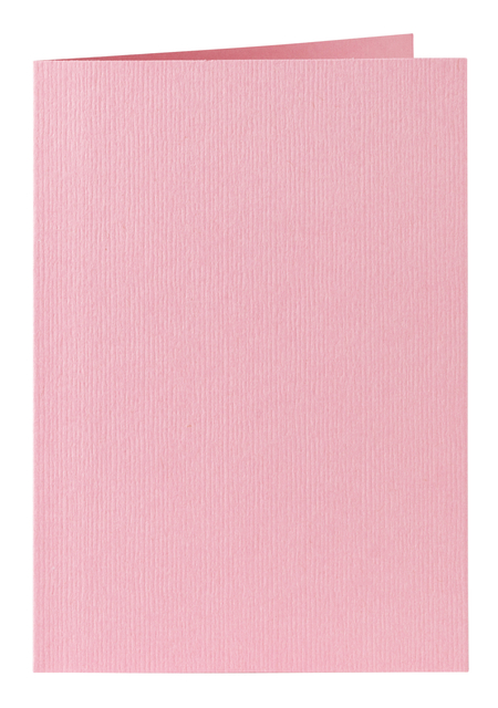 Carte de correspondance Papicolor double 105x148mm rose bébé 6 pièces