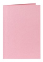 Carte de correspondance Papicolor double 105x148mm rose bébé 6 pièces